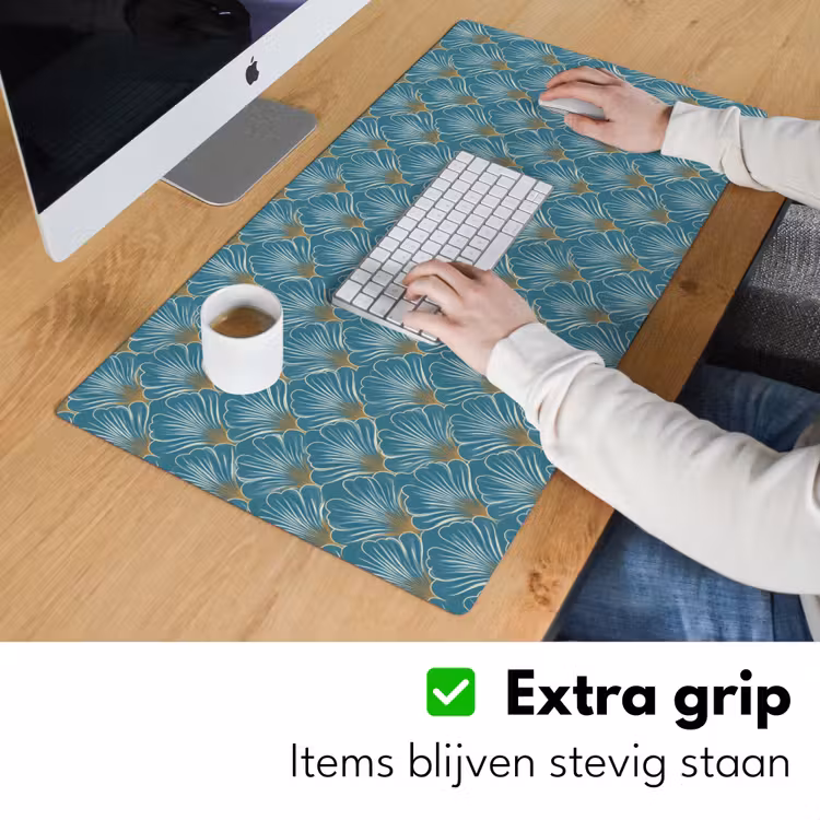 Bureau onderlegger - Symmetrisch - Patroon - Blauw — 6