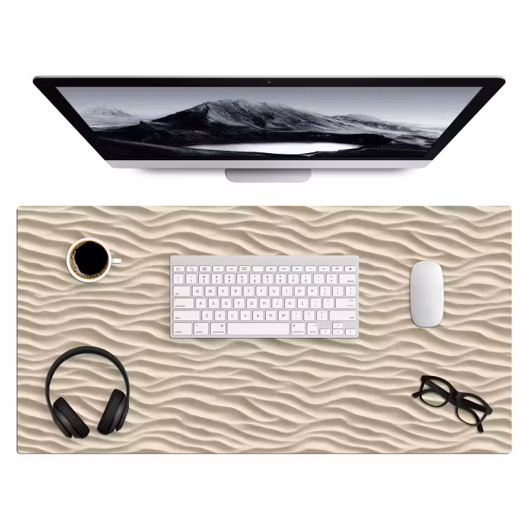Bureau onderlegger - Zand - Golven - Beige — 4