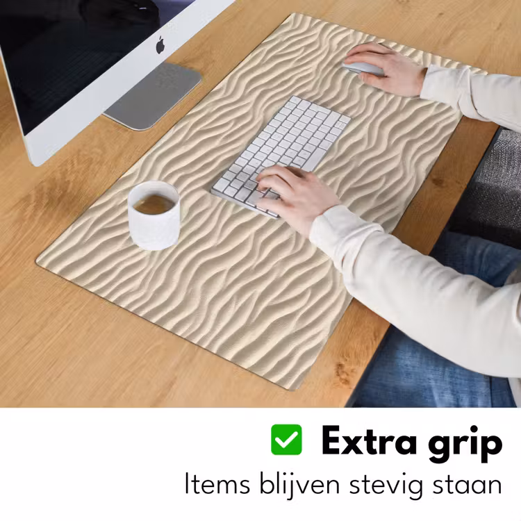 Bureau onderlegger - Zand - Golven - Beige — 6