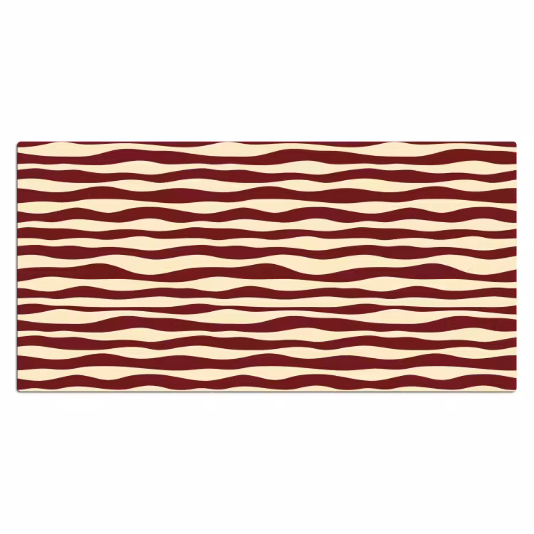 Bureau onderlegger - Golven - Rood - Patroon - Crème — 2