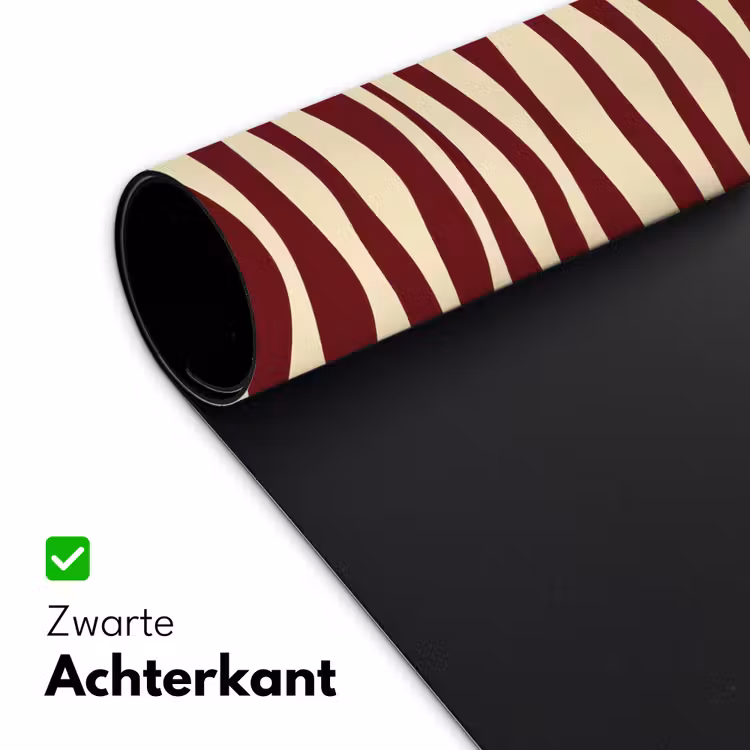 Bureau onderlegger - Golven - Rood - Patroon - Crème — 5