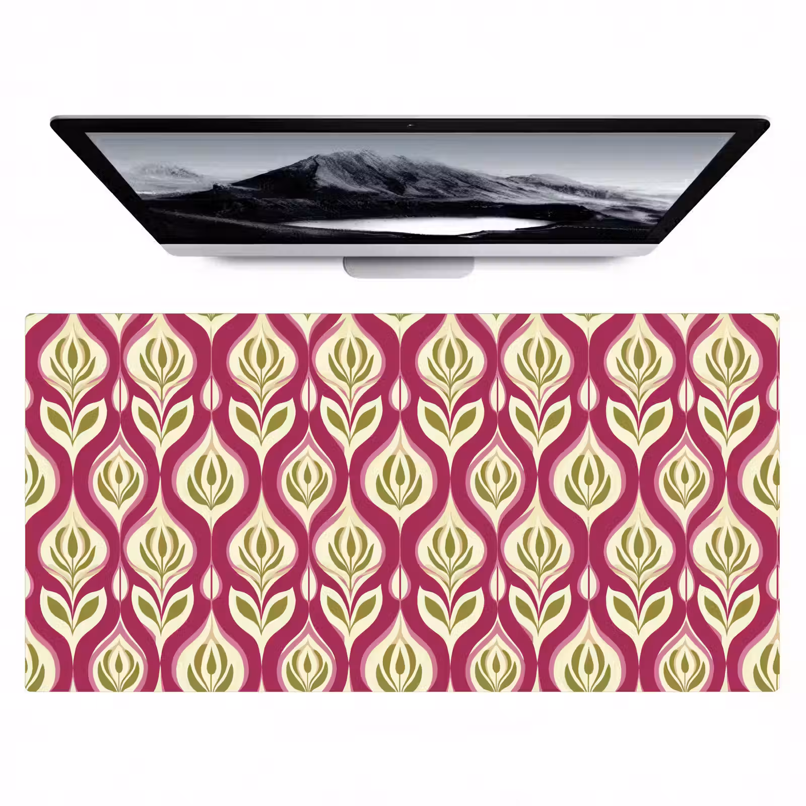 Bureau onderlegger - Retro - Floraal - Paars — 1
