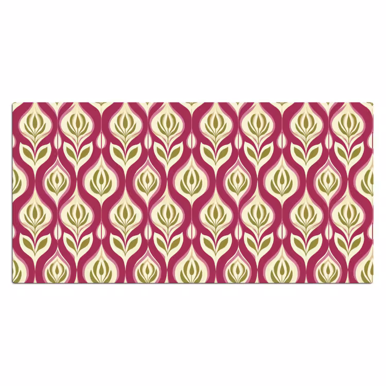 Bureau onderlegger - Retro - Floraal - Paars — 2