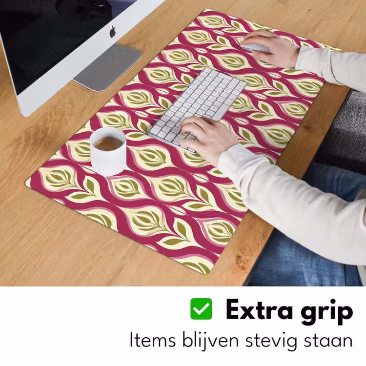 Bureau onderlegger - Retro - Floraal - Paars — 6