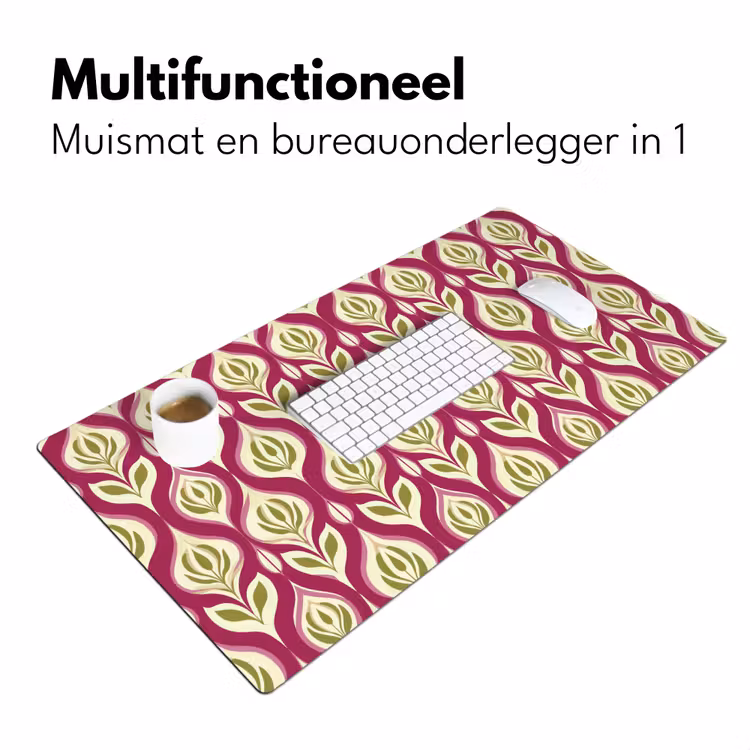 Bureau onderlegger - Retro - Floraal - Paars — 7