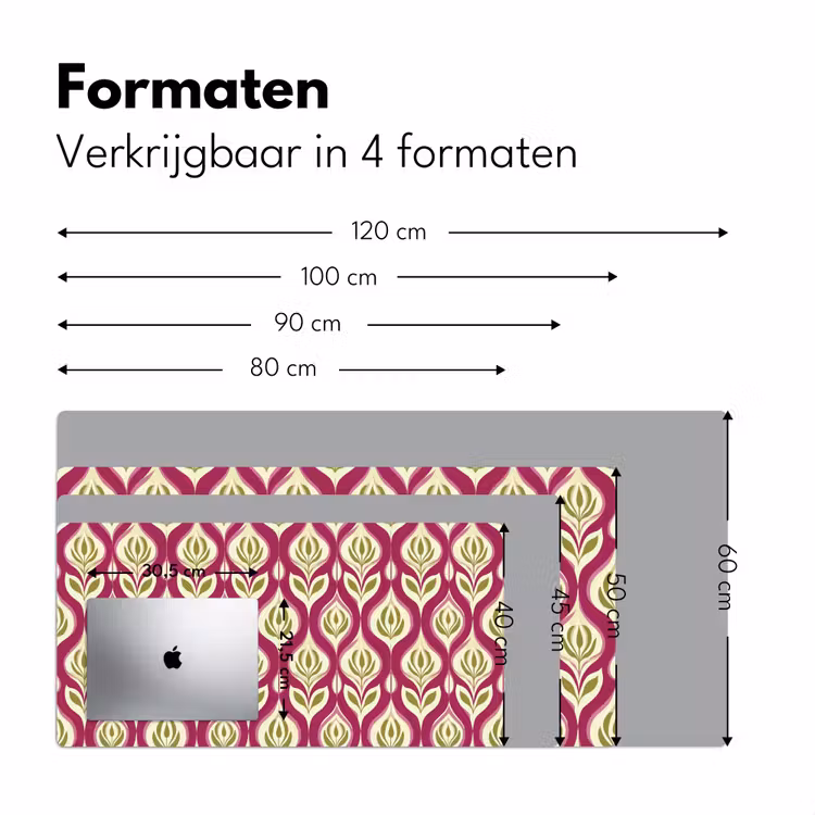 Bureau onderlegger - Retro - Floraal - Paars — 8