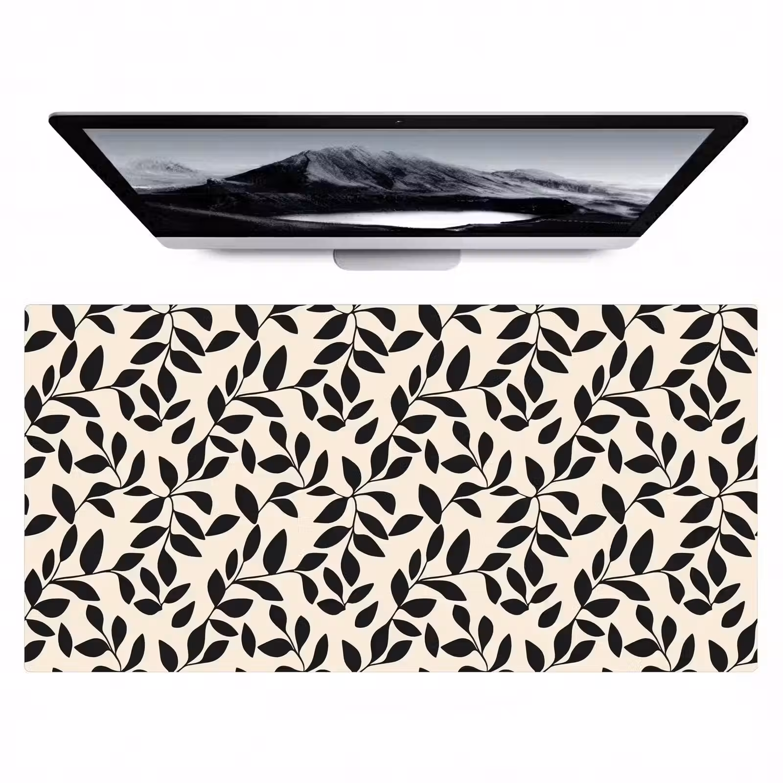 Bureau onderlegger - Elegant - Patroon - Zwart - Beige — 1