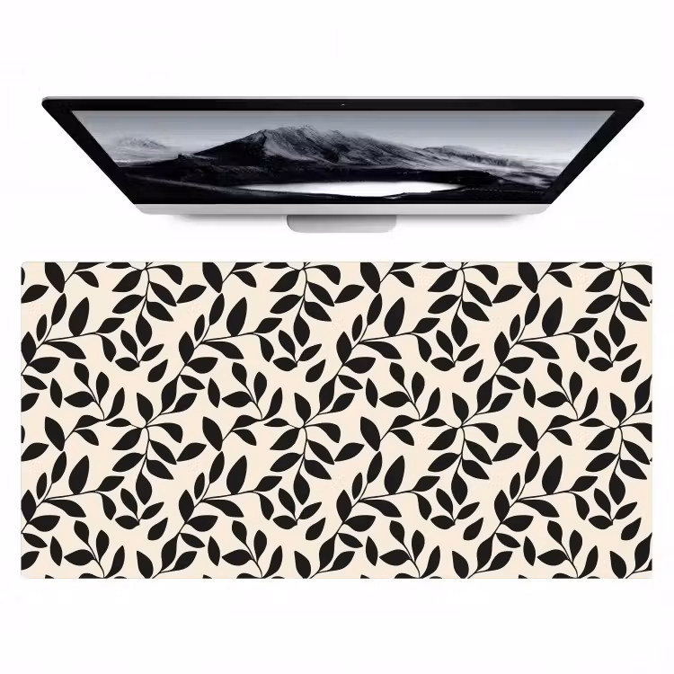 Bureau onderlegger - Elegant - Patroon - Zwart - Beige — 1