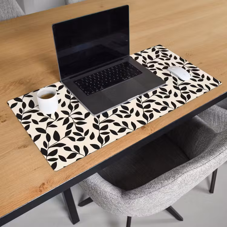 Bureau onderlegger - Elegant - Patroon - Zwart - Beige — 3