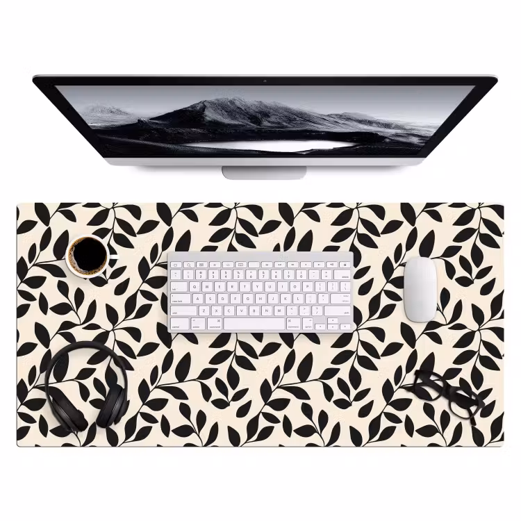 Bureau onderlegger - Elegant - Patroon - Zwart - Beige — 4