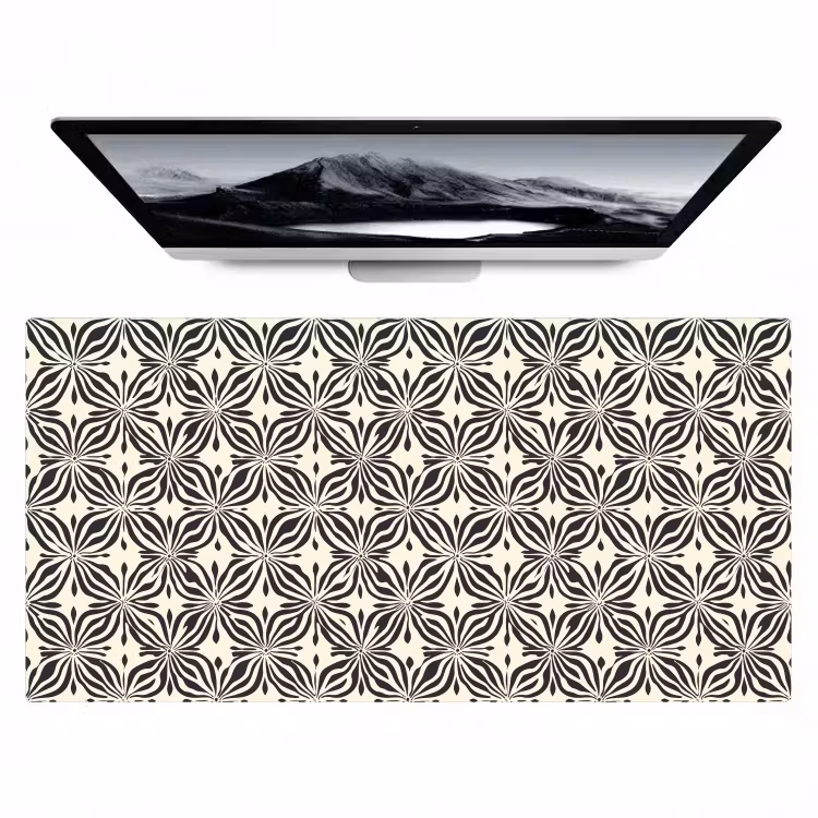 Bureau onderlegger - Grafisch - Patroon - Zwart — 1