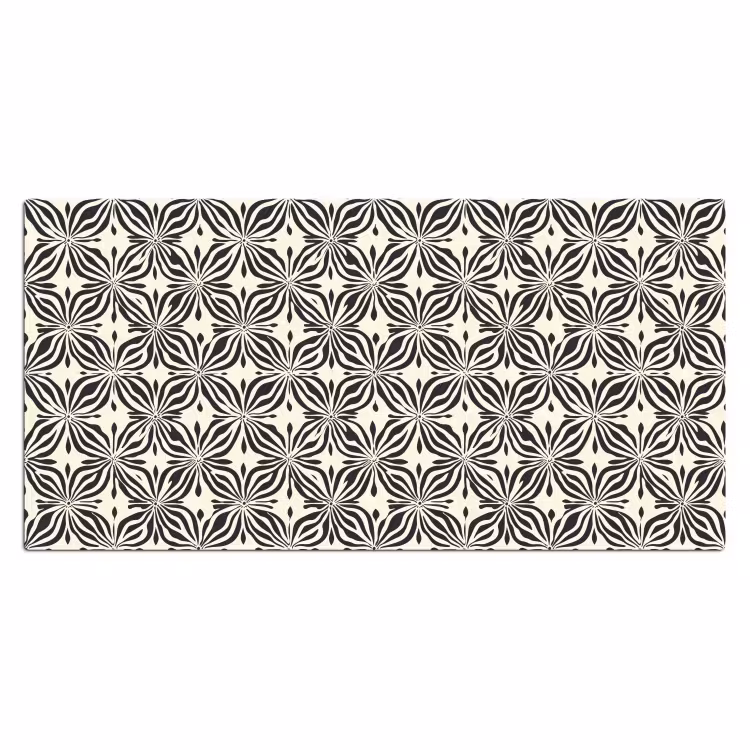 Bureau onderlegger - Grafisch - Patroon - Zwart — 2