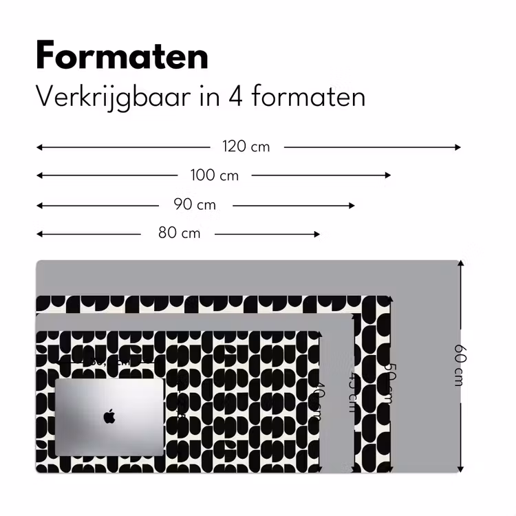 Bureau onderlegger - Modern - Patroon - Zwart — 8