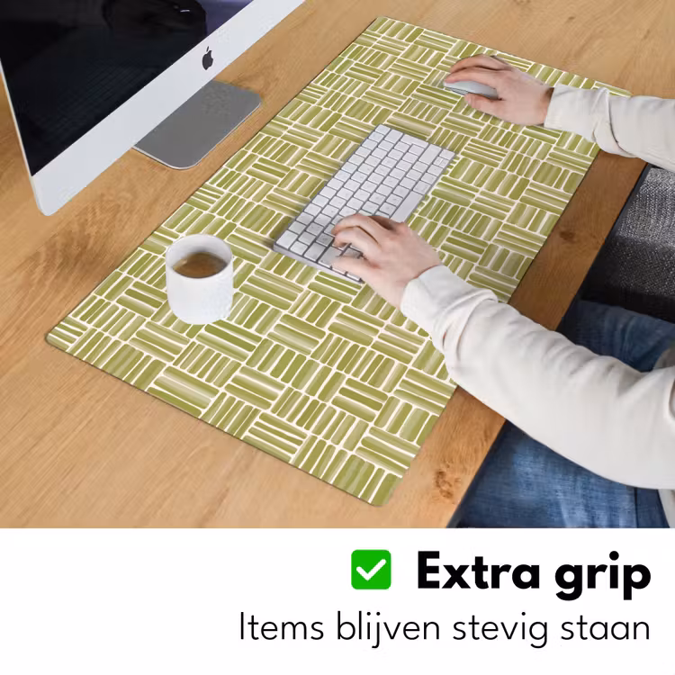 Bureau onderlegger - Vlecht - Patroon - Groen — 6