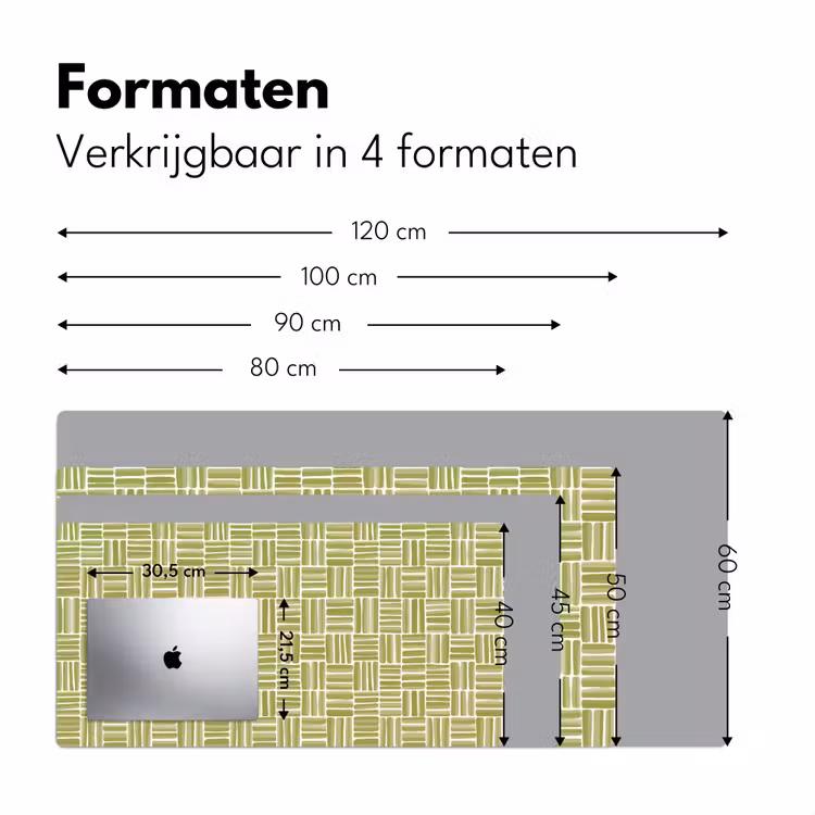 Bureau onderlegger - Vlecht - Patroon - Groen — 8
