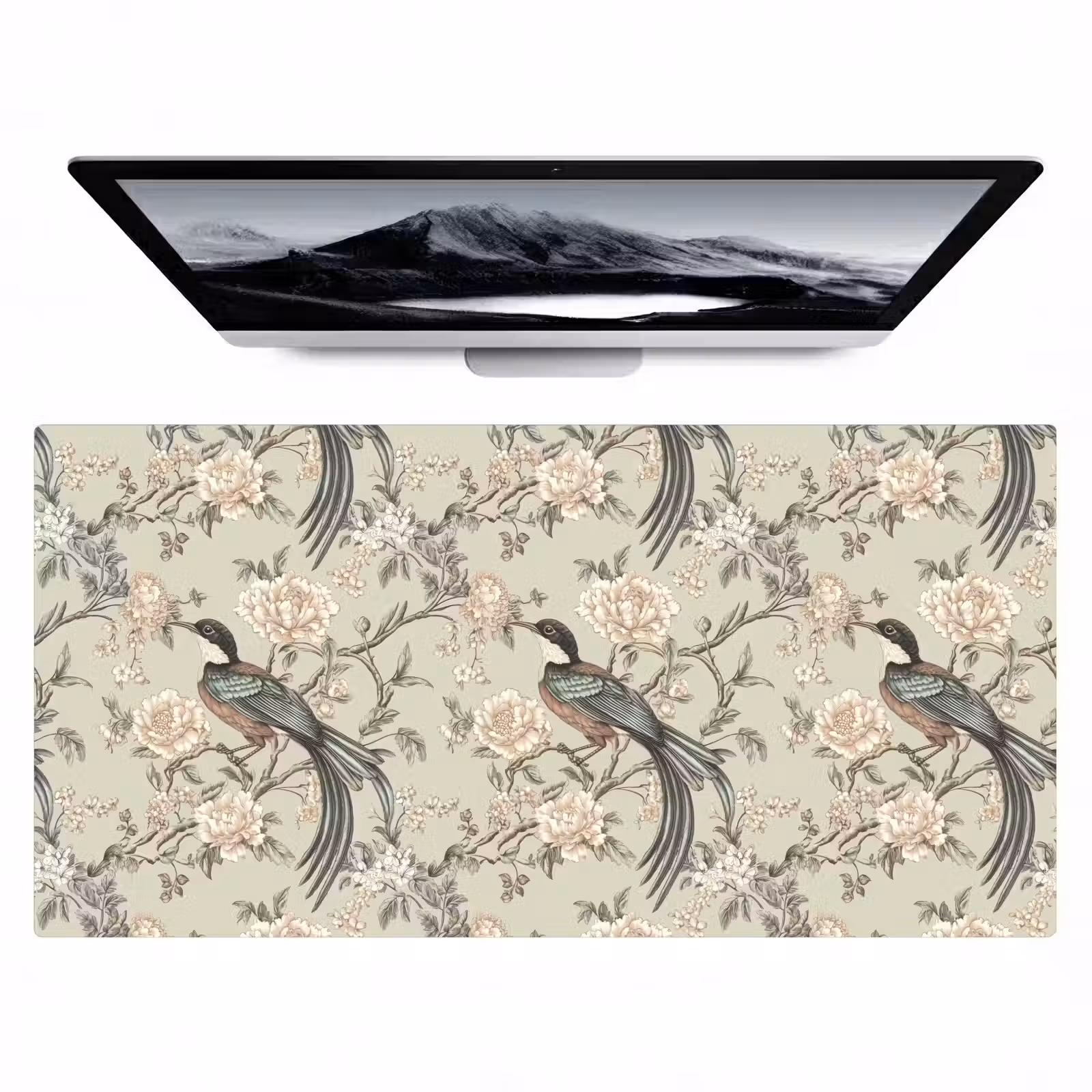 Bureau onderlegger - Bloem - Vogel - Kleurrijk — 1