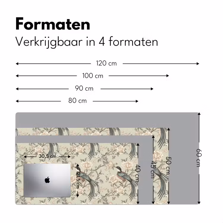 Bureau onderlegger - Bloem - Vogel - Kleurrijk — 8