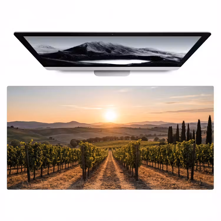 Bureau onderlegger - Wijngaard - Zonsondergang - Landschap — 1