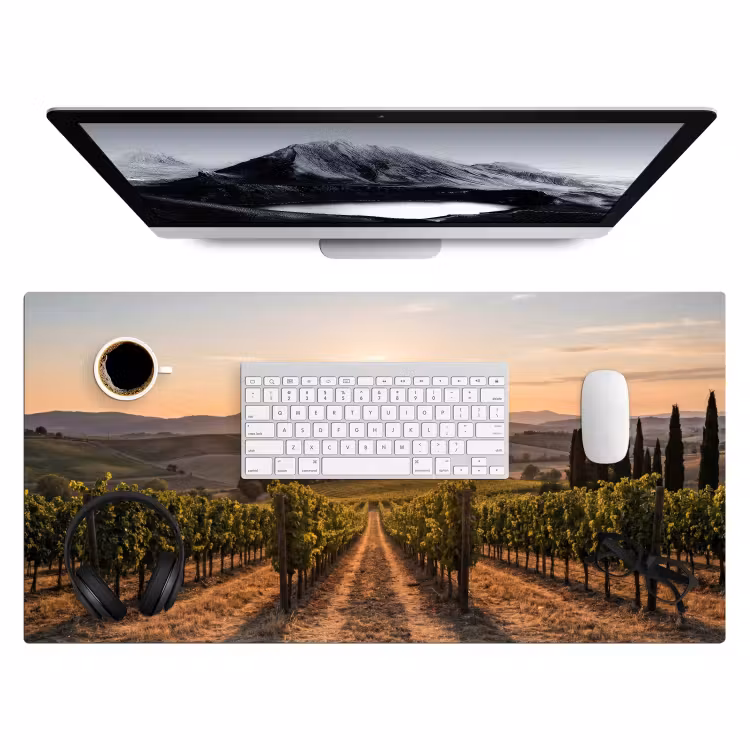 Bureau onderlegger - Wijngaard - Zonsondergang - Landschap — 4
