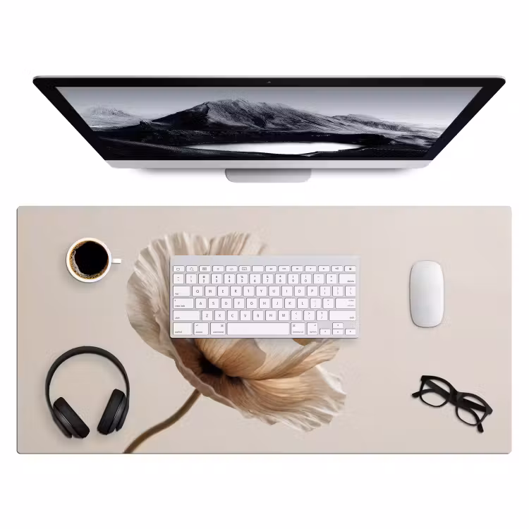 Bureau onderlegger - Bloem - Beige - Crème — 4