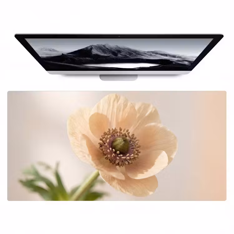 Bureau onderlegger - Bloem - Minimalistisch - Groen