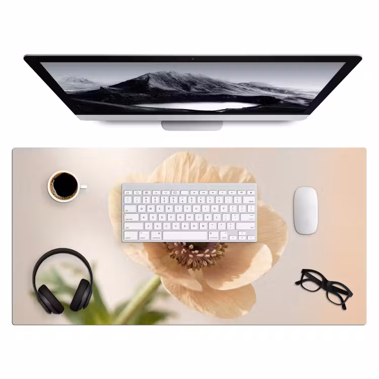 Bureau onderlegger - Bloem - Minimalistisch - Groen — 4