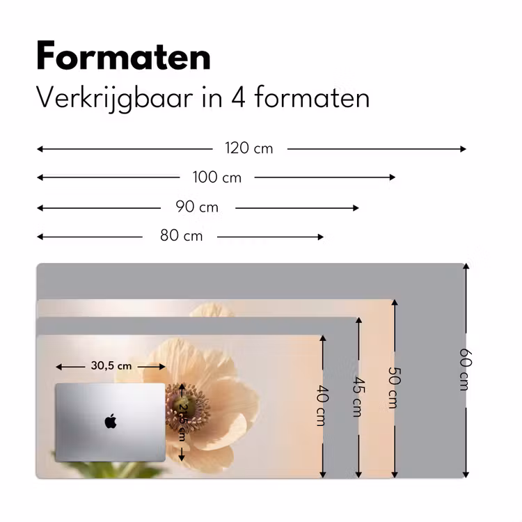 Bureau onderlegger - Bloem - Minimalistisch - Groen — 8