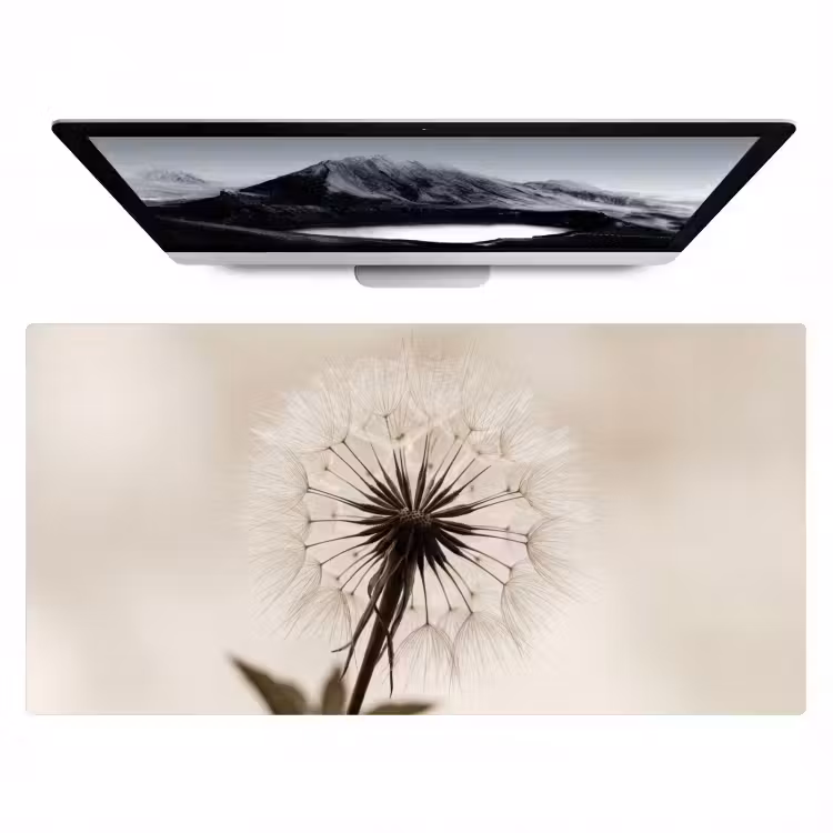 Bureau onderlegger - Paardenbloem - Minimalistisch - Wit — 1