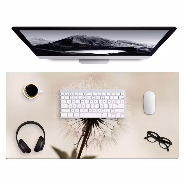 Bureau onderlegger - Paardenbloem - Minimalistisch - Wit — 4