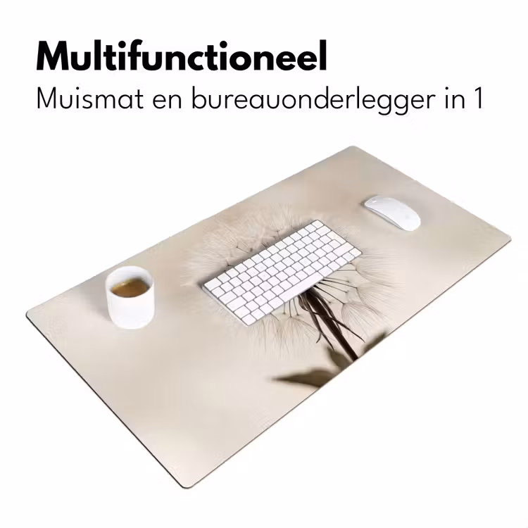 Bureau onderlegger - Paardenbloem - Minimalistisch - Wit — 7