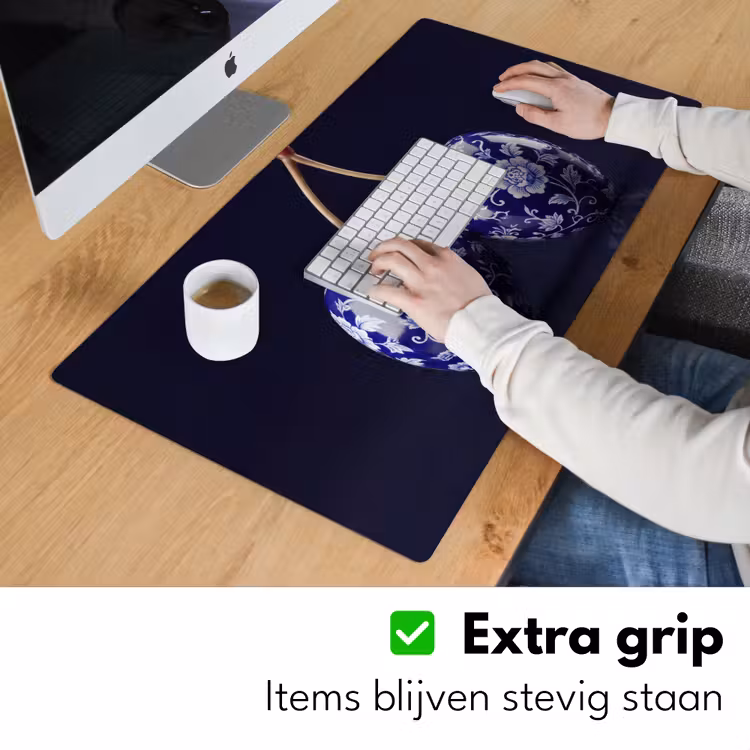 Bureau onderlegger - Porselein- Kersen - Delfts - Blauw — 6