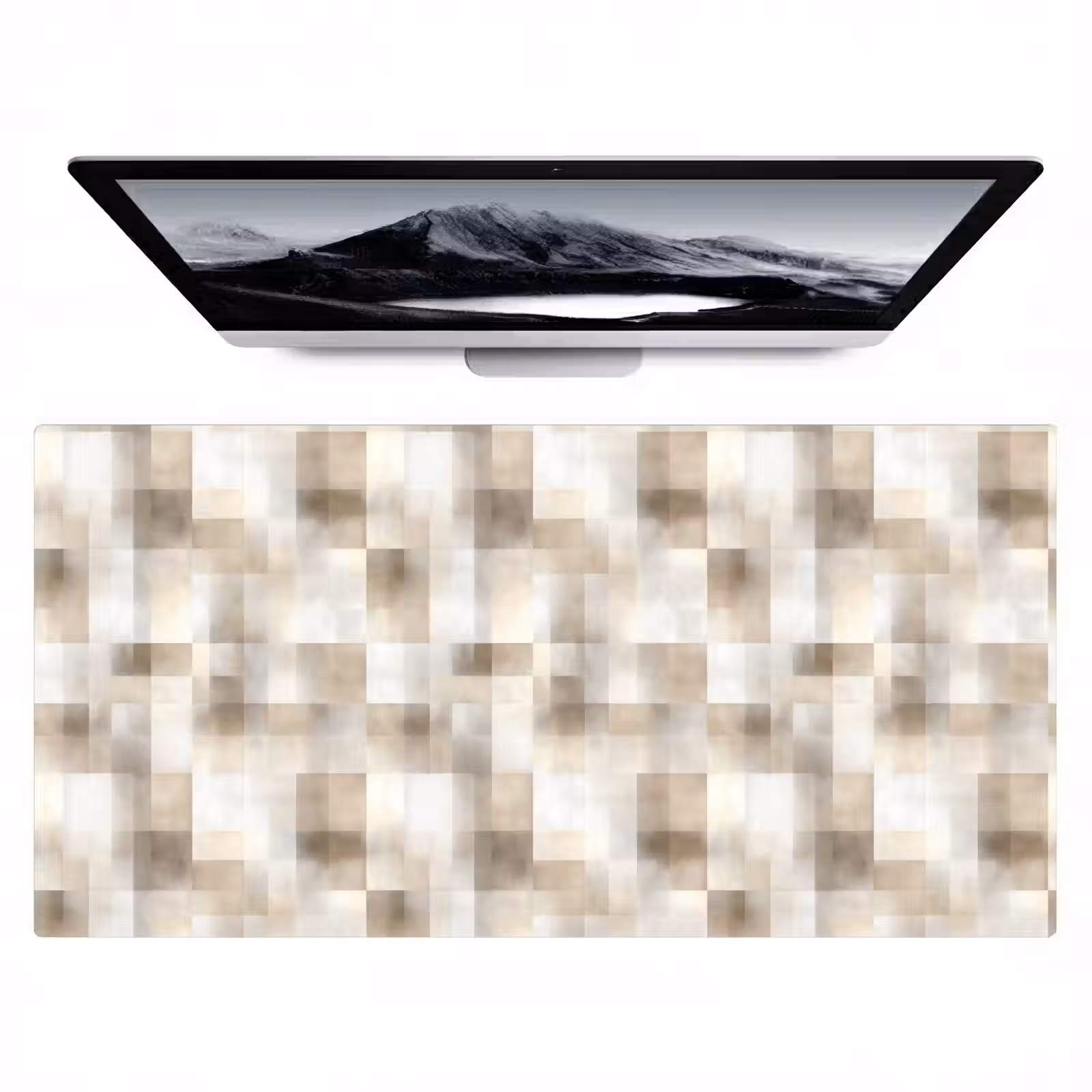 Bureau onderlegger - Textuur - Linnen - Beige — 1