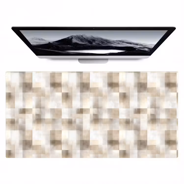 Bureau onderlegger - Textuur - Linnen - Beige — 1