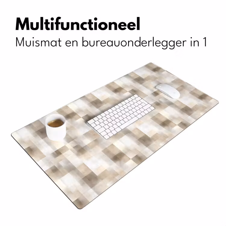 Bureau onderlegger - Textuur - Linnen - Beige — 7