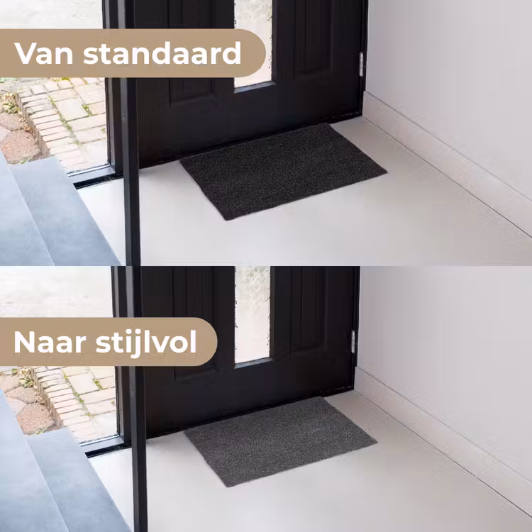 Deurmat - Donkergrijs - Asfaltstructuur - Ruw — 3