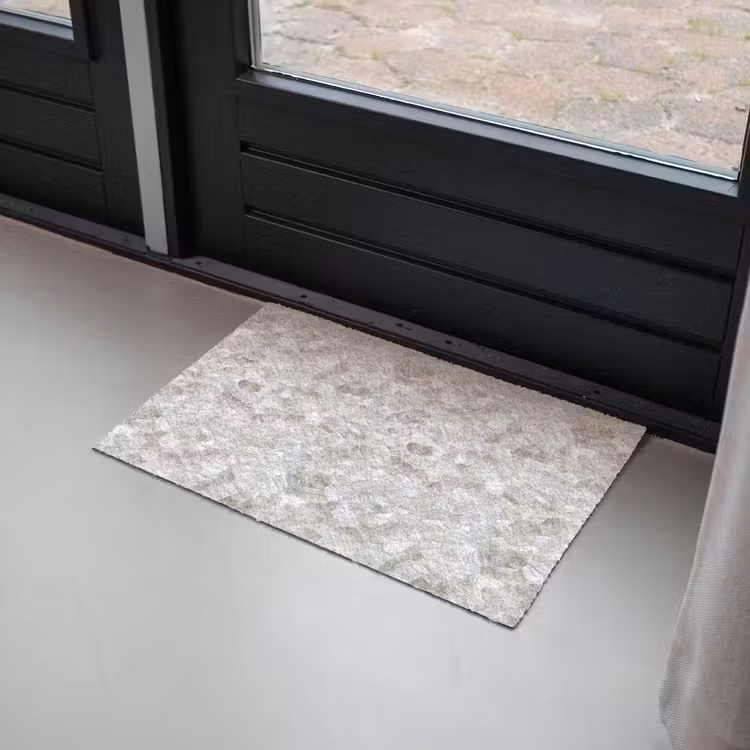 Deurmat - Wit - Penseelstreken - Reliëfeffect — 2
