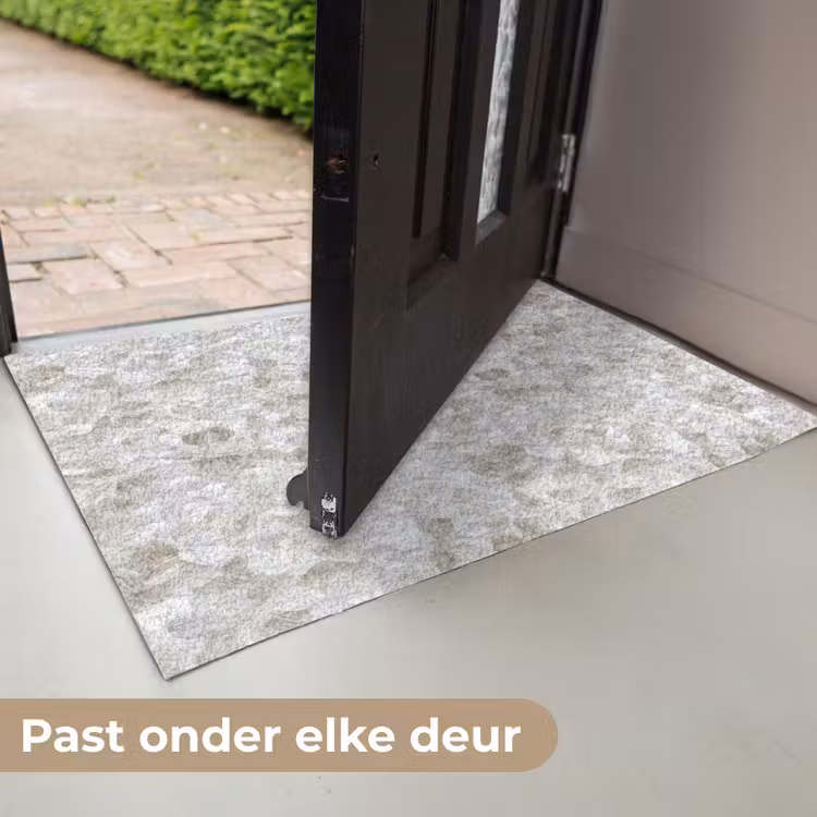 Deurmat - Wit - Penseelstreken - Reliëfeffect — 7