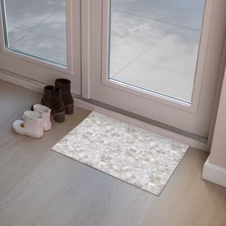 Deurmat - Wit - Penseelstreken - Reliëfeffect — 8