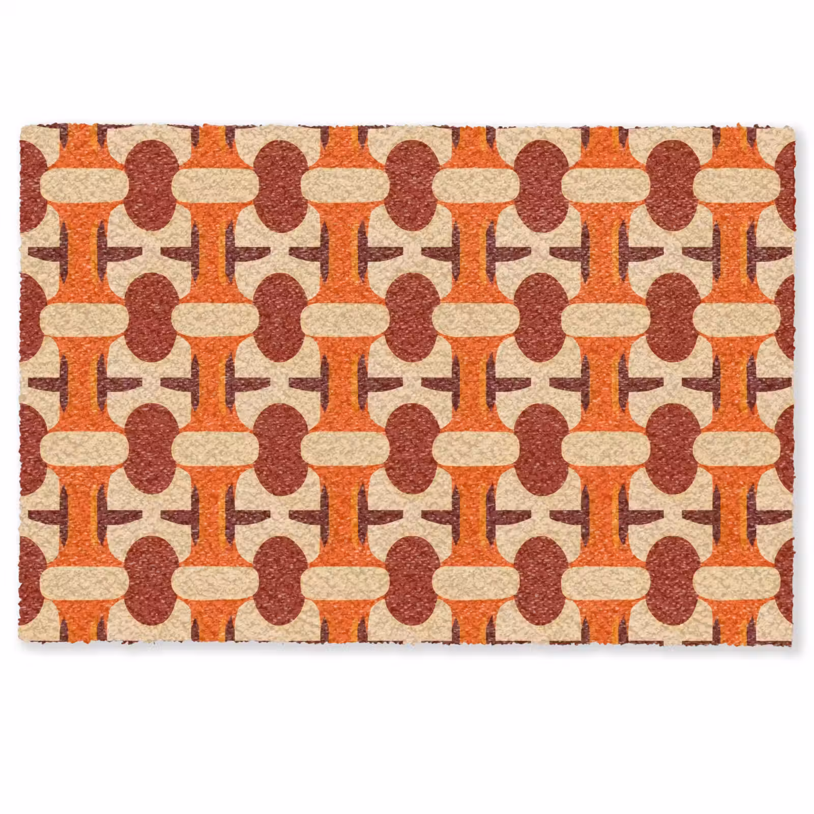 Deurmat - Geometrisch - Retro - Oranje — 1