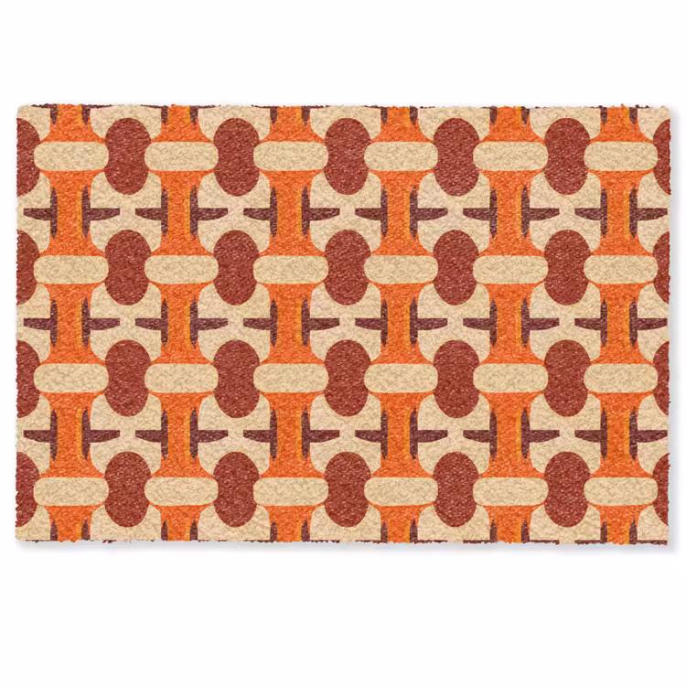 Deurmat - Geometrisch - Retro - Oranje — 1
