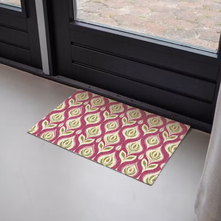 Deurmat - Retro - Floraal - Paars — 2