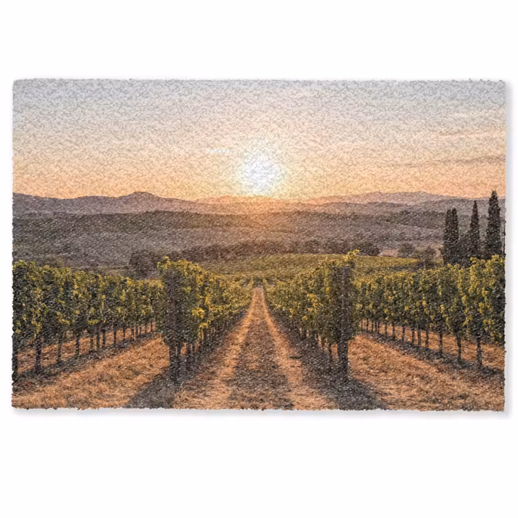 Deurmat - Wijngaard - Zonsondergang - Landschap — 1