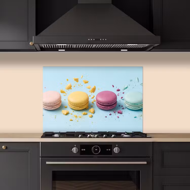 Spatscherm keuken - Macarons - Kleurrijk - Pastel — 2