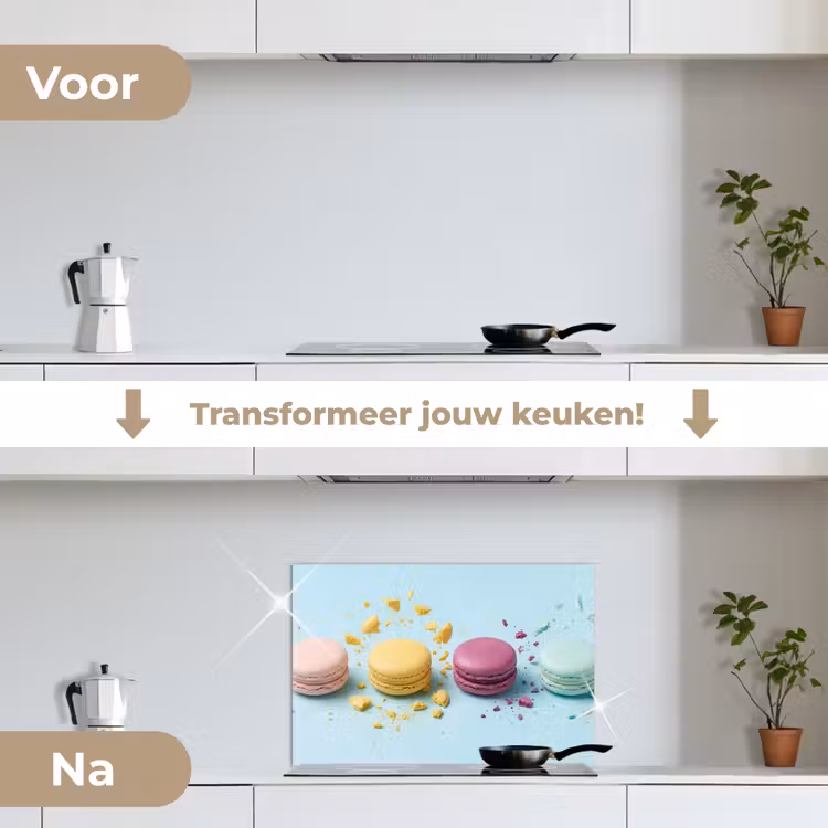 Spatscherm keuken - Macarons - Kleurrijk - Pastel — 3