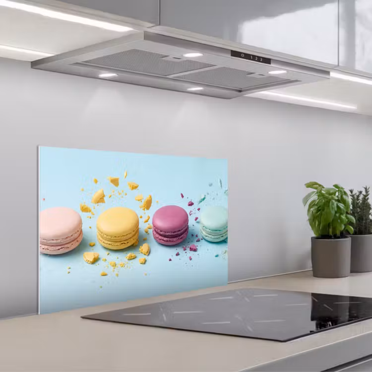 Spatscherm keuken - Macarons - Kleurrijk - Pastel — 5