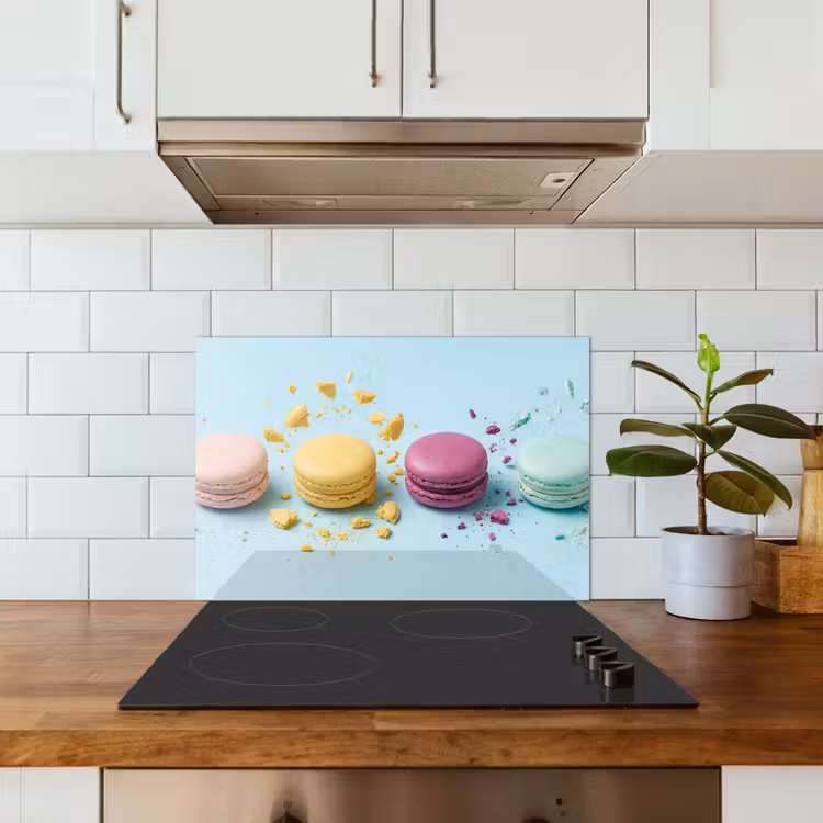 Spatscherm keuken - Macarons - Kleurrijk - Pastel — 6
