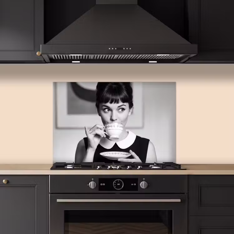 Spatscherm keuken - Portret - Thee - Vrouw — 2