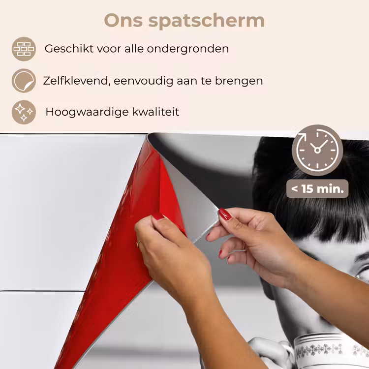 Spatscherm keuken - Portret - Thee - Vrouw — 4