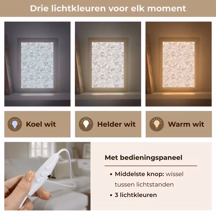 Tafellamp - Wit - Penseelstreken - Reliëfeffect — 6