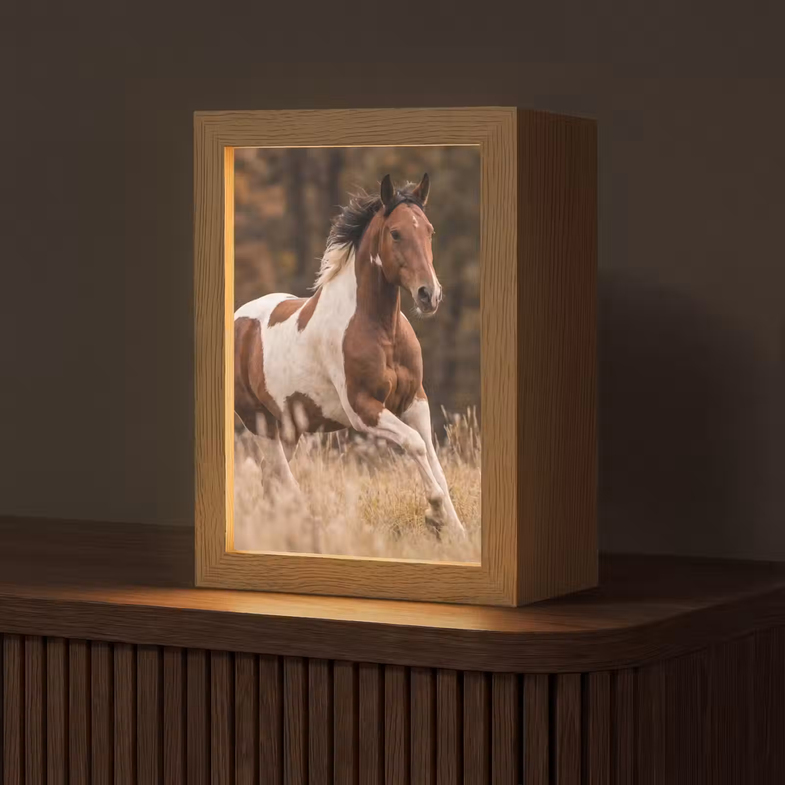 Tafellamp - Paard - Bruin - Gras — 1